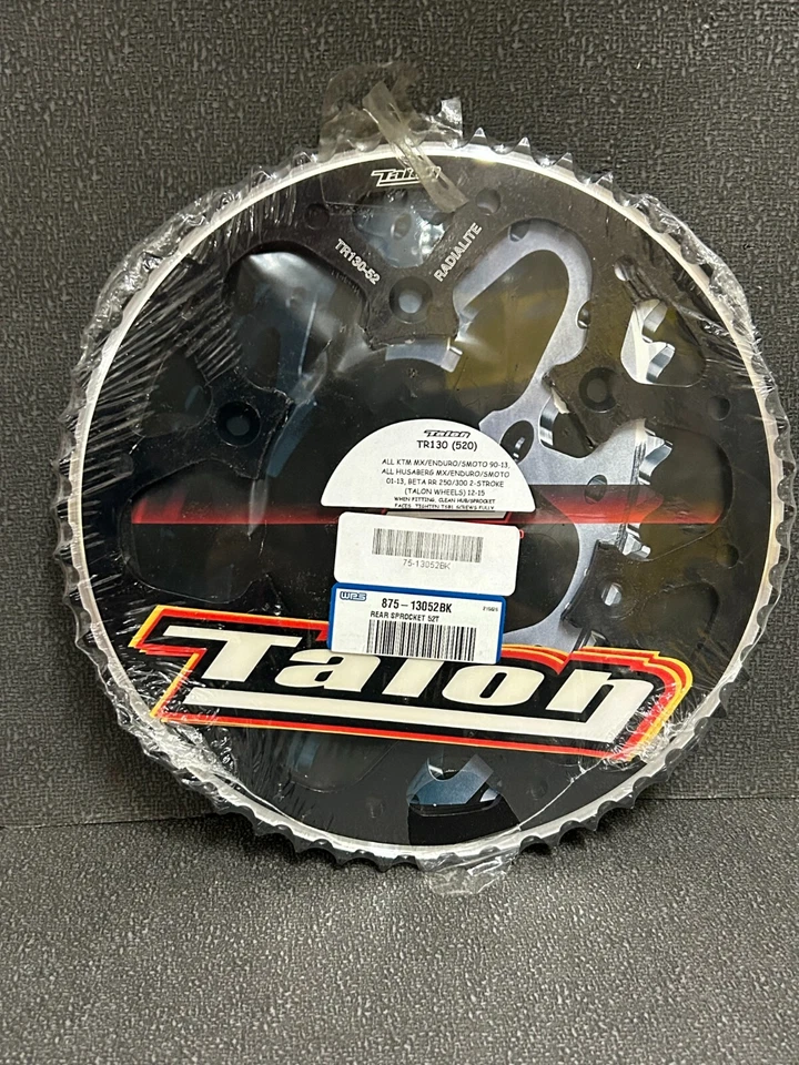 Piñón trasero Talon Radialite 52T negro TR130-52 KTM HUSABERG BETA HUSQVARNA Foto 1 de 4