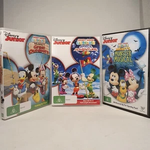 Mickey Mouse Clubhouse Monster Musical / Space Adventure / Great Outdoors DVD R4 - Picture 1 of 5