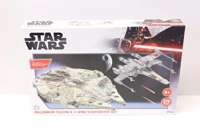 Disney Star Wars Millennium Falcon & X-Wing Starfighter Two Models 376 Pieces 3D - Image 1 of 4