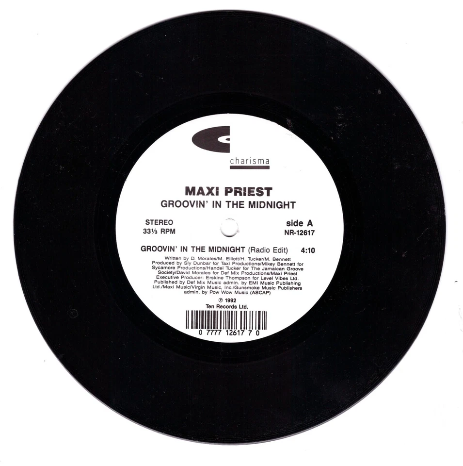 Soul NM 45 Maxi Priest - Groovin' in The Midnight / Dreaming on Charisma