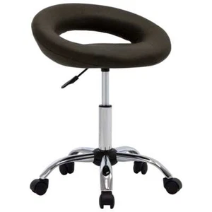 vidaXL Rolling Work Chair Brown Faux Leather BMG - Picture 1 of 7