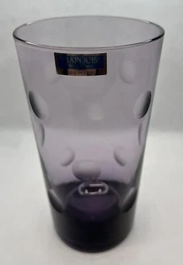 Waterford Marquis Purple Crystal Polka Dot Highball Glass Tumbler 6 1/4” - Picture 1 of 4