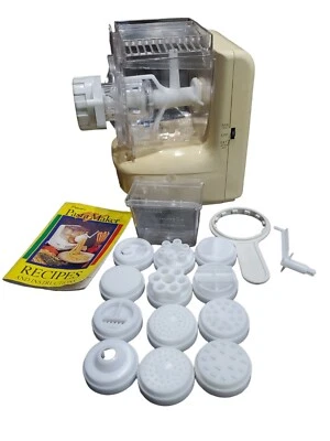 Vintage Popeil's Automatic Pasta Maker W/ 12 Attachments, Recipes & Instructions - Image 1 of 4