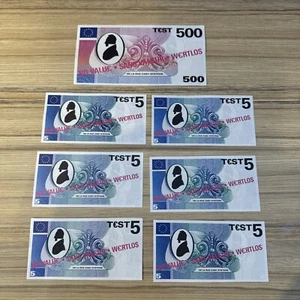 x7 De La Rue Cash Systems currency, house note 500, 5, 5, 5, 5, 5, 5 test Sample - Picture 1 of 5
