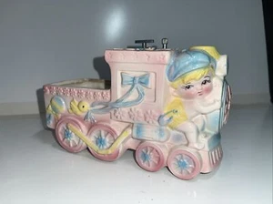 Inarco Ceramic Train Planter Music Box Made in Japan Nursery Decor (2-203) - Picture 1 of 6