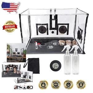 Large Mushroom Grow Tent - Mycology Fume Hood with Hygrometer & Water Bottles - Picture 1 of 8