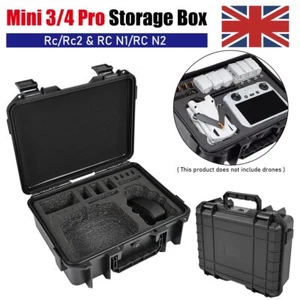 For DJI Mini 3/4 Mini 3/4 Pro Waterproof Storage Box Hard Shell Carrying Case - Picture 1 of 14