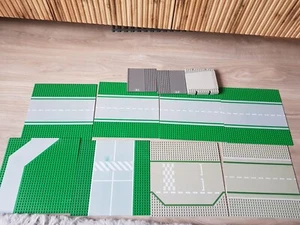 11x LEGO® Platte Straßenplatten Kurve Spuren Straße Plates Baseplate 32x32 16x16 - Bild 1 von 1