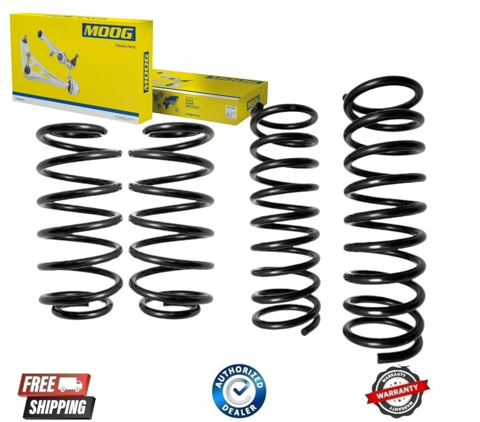 NEW PREMIUM MOOG Suspension Coil Spring Kit Set 4pc for 99-03 Grand Cherokee WJ - Image 1 of 1