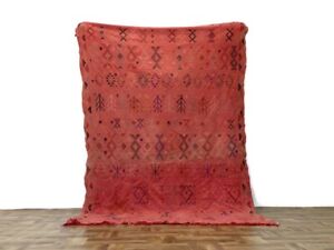 Luxury Large Red Rug,Vintage Area  Runner,Living Room Rug,Wool Hallway,5x8 ft