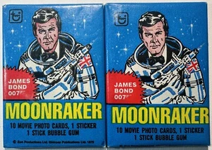 1979 TOPPS JAMES BOND 007 MOONRAKER SEALED WAX PACK MOVIE PHOTO CARDS - 10 CARDS - Picture 1 of 3