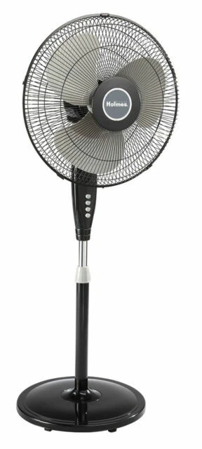 Holmes Oscillating 16 Inch Blade Whole Room Standing Fan Black Hsf1610a