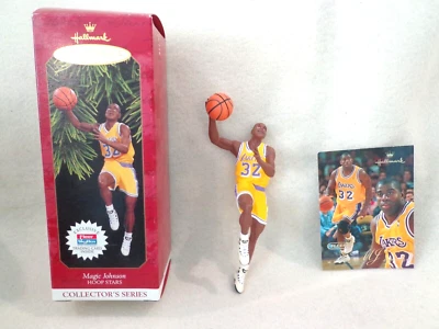 Hallmark Keepsake Hoop Stars Ornament Magic Johnson 1997 Foto 1 de 4