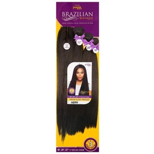 Outre Premium Purple Pack 100% Human Hair Blend 4" Closure Virgin Sleek Pressed - Picture 1 of 12