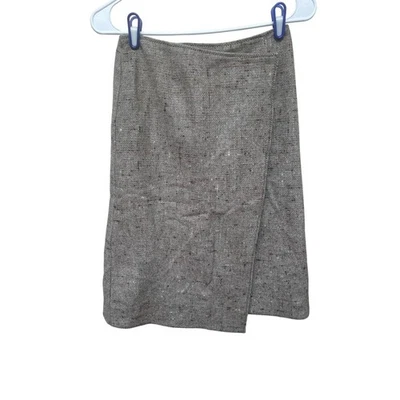 Clásicos Entier Mujer Marrón Tweed Falda Carrera Negocios Informal Foto 1 de 4