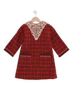 Gucci Girls Tweed Lace Trim Dress - Picture 1 of 2
