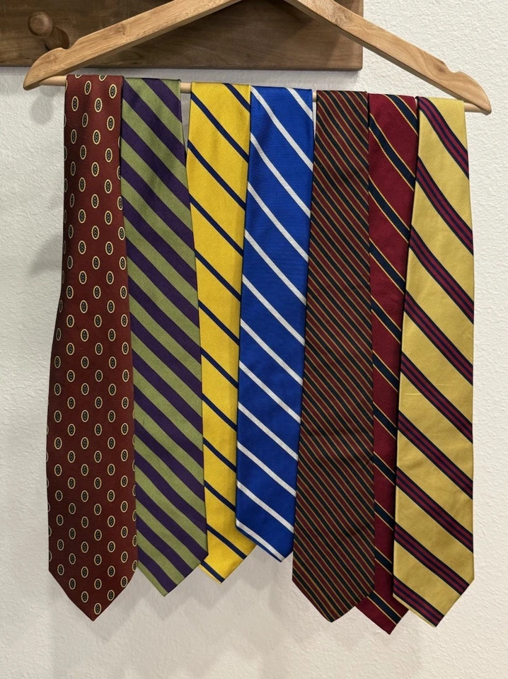 Lote de 7 corbatas Brooks Brothers Makers para hombre mezcla Foto 1 de 4