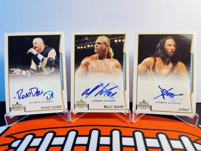 2014 Topps WWE DX Auto X-Pac Billy Gunn Road Dogg Jesse James Auto SP TNA WWF - Image 1 of 4