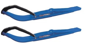 Pair of Blue C&A Pro RAZOR 6" Snowmobile Skis W/Black C&A Loops - Picture 1 of 6