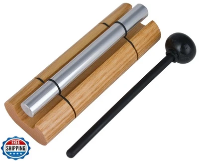 Woodstock Wind Chimes Zenergy Solo Hand Chime, Silver (7") Musically Tuned fo - Image 1 of 4