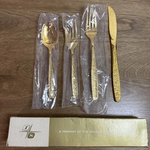 De Colección International Silver Co Rogers Oro Amanecer Dorado Set Repuesto - Imagen 1 de 15