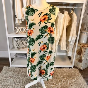 Lulus Women's Size Small Sleeveless Tropical Print Tunic Sheath Dress #2944 - Picture 1 of 7