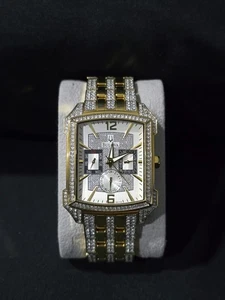 Bulova - Crystal Chronograph Men's Watch - Yellow Gold-tone 36mm Dial - Picture 1 of 4