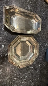 WALLACE SILBER ACHTECK und rechteckige SCHALE KLASSISCHER SERVICEARTIKEL - Set (2) - Bild 1 von 12