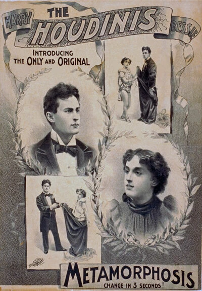 M51 Vintage Harry Houdini Magic Theatre Poster Re-Print A4 - Image 1 of 1