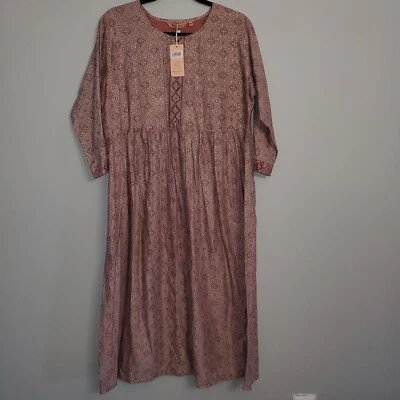 Modaniza Huf & Dee Ladies Kurta Woman’s Plus Size 3XL Modest Pink  Maxi Dress - Image 1 of 4