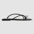 $389 Studio Amelia Women's Black Pebble Toe-Ring Flat Slide Sandal Shoes Size 37