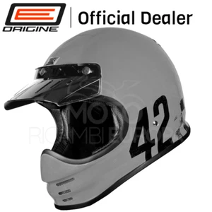 Casco Original Virgo Danny Full Face Retrò Casco Gris Brillante Talla XS 54 CM - Imagen 1 de 4