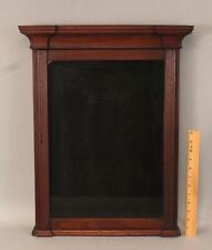 19thC Antique Walnut Shallow Wall Collection Display Case Pocket Watches Jewelry
