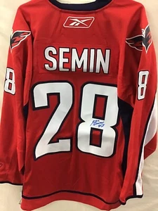 NHL Alexander Semin SIGNED Washington Capitals JERSEY Hockey Ink COA - Picture 1 of 12