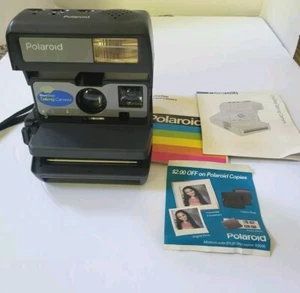 Vintage Polaroid 600 One Step Talking Camera Instant Pics With Manual Untested - Picture 1 of 10