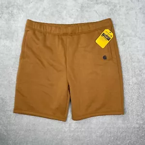 Carhartt Shorts Men XL Brown Fleece Midweight Relaxed Drawstring Pocket - Picture 1 of 20