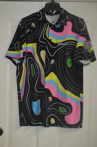 CAMISA POLO DE GOLF KANG RACING CALIDAD RACE WEAR ABSTRACTA NEGRA DRI FIT PARA HOMBRE XL - Imagen 1 de 13