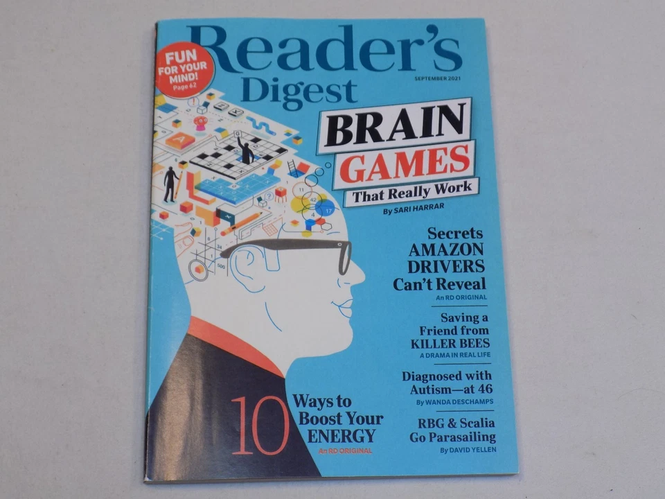 Reader's Digest Magazine Sep 2021 Ruth Bader Ginsberg Brain Games Killer Bees + - Image 1 of 1