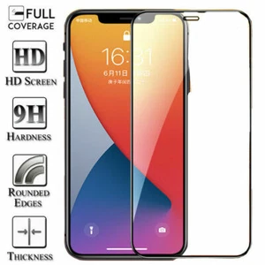 Tempered Glass Full Screen Protector For iPhone 15 14 Plus 13 12 11 Pro Max X XR - Picture 1 of 12