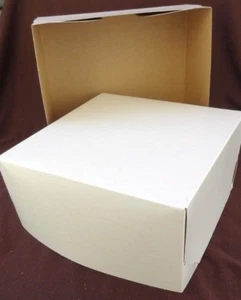 50 Boxes White Cake Cookies Cupcakes Gift Transport Box 12 X 12 X 5.5 - 2 Pcs - Picture 1 of 7