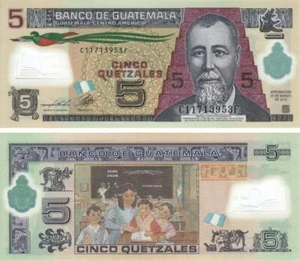 Guatemala 5 Quetzals 2013 Polymer UNC (P122d) - Picture 1 of 1