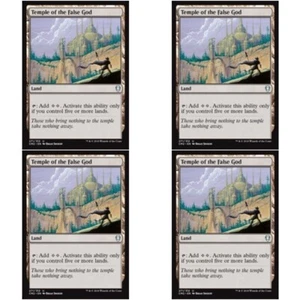 4 x TEMPLO DEL DIOS FALSO Comandante Antología Volumen 2 Magic The Gathering Casi Nuevo Tierra - Sin C - Imagen 1 de 1