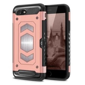 for iPhone 6/6s Card Holding Armor Style Case ROSE GOLD - Picture 1 of 2