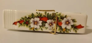 Lazeyras - La Gloriette Limoges Floral Clip Trinket France Hand Painted - Picture 1 of 9