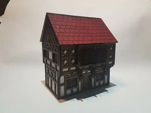 28mm Fantasy Tudor Style House (B) MDF Painted Terrain - Picture 1 of 7