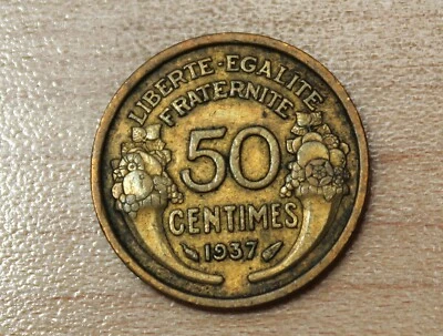 1937 France 50 Centimes - Image 1 of 2