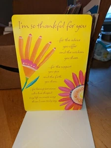 New American Greetings Thankful for You, Thank You Card - Picture 1 of 3