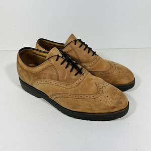 IRON AGE Men's 7.5 M Maker's Bostonian Safety Wing Tip Steel Toe Dress Shoe - Picture 1 of 11