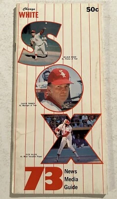 1973 CHICAGO WHITE SOX Media Yearbook DICK ALLEN Wilber WOOD Rich GOSSAGE Buck D - Image 1 of 4