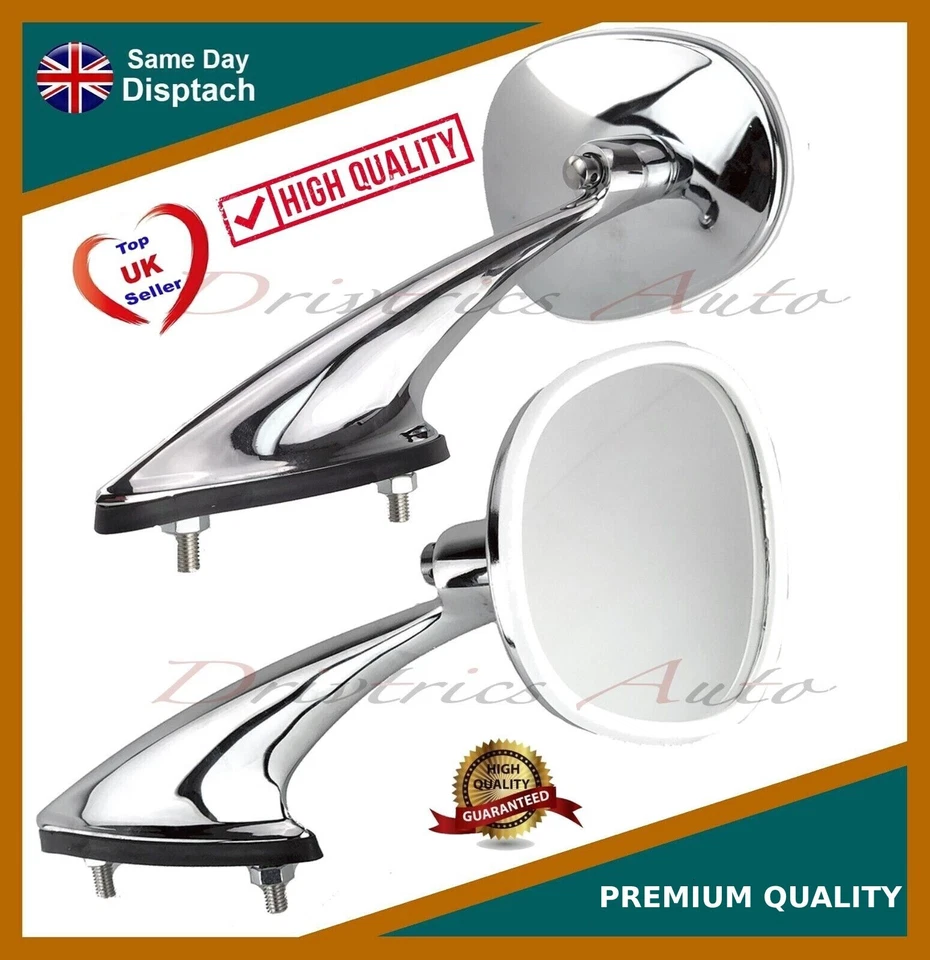 ESPEJO EXTERIOR OVALADO PARA PORSCHE 356 A ESPEJO TRASERO IZQUIERDO - DERECHO 1955-60 NUEVO Foto 1 de 4